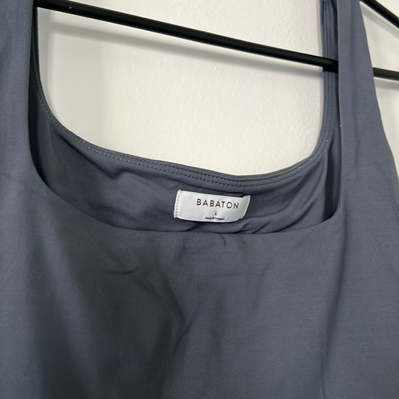 Aritzia babaton contour bodysuit size L smoky emerald green color - Picture 2 of 8